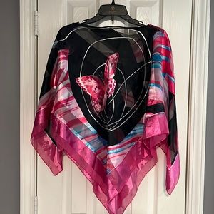 Silk woman’s Shaw one size. Multi colored.